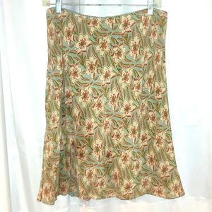 Gap silk floral skirt, Size 12